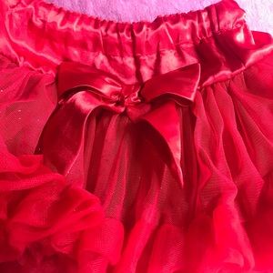 Red tutu for little girls size XS